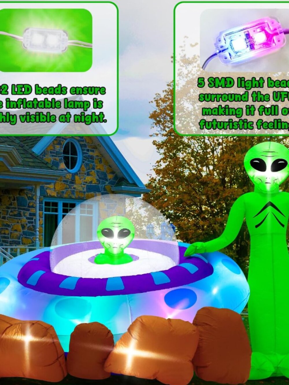 8ft Inflatable Halloween ET - Picture 3 of 6